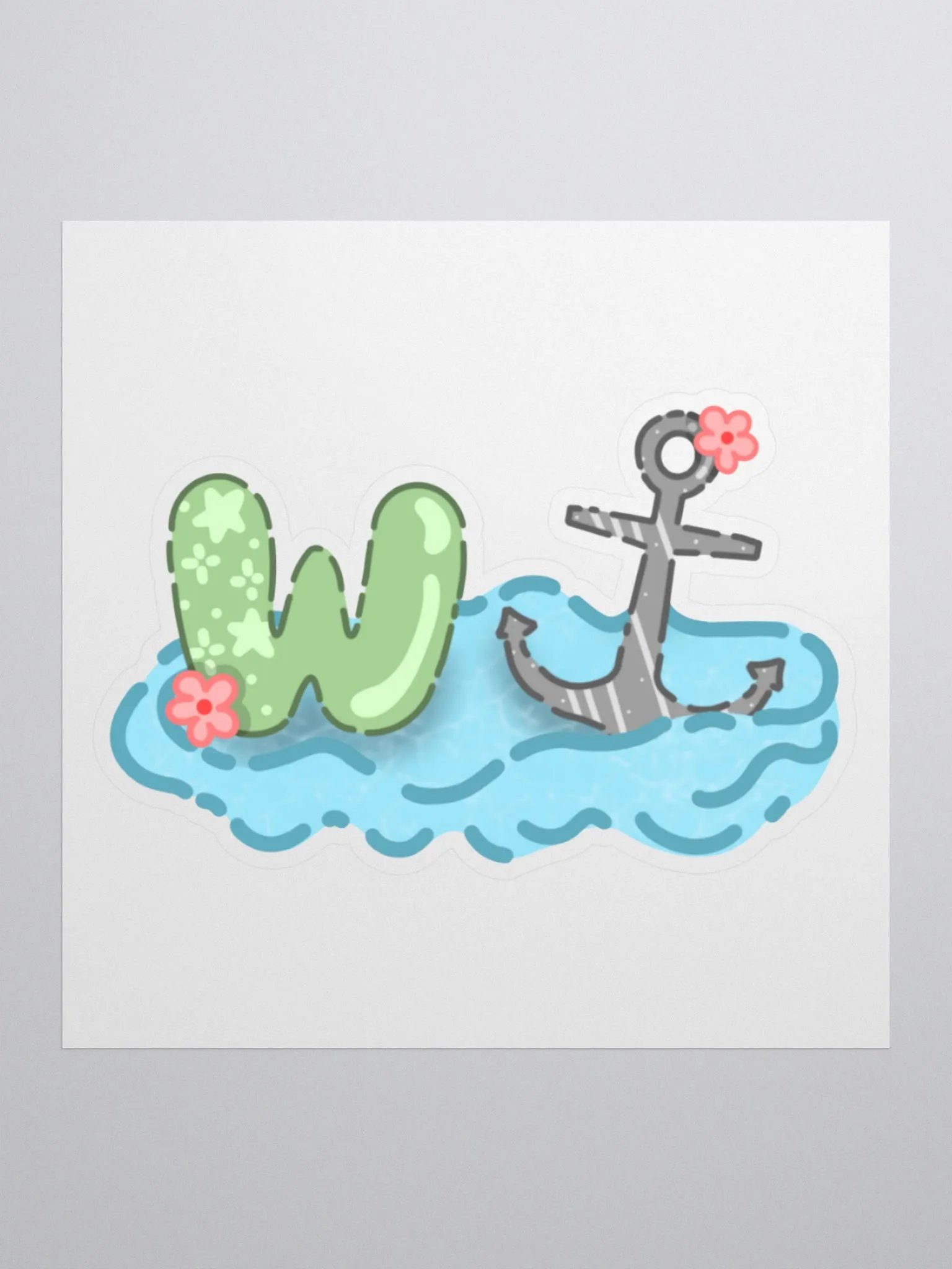 W + Anchor Sticker product image (3)