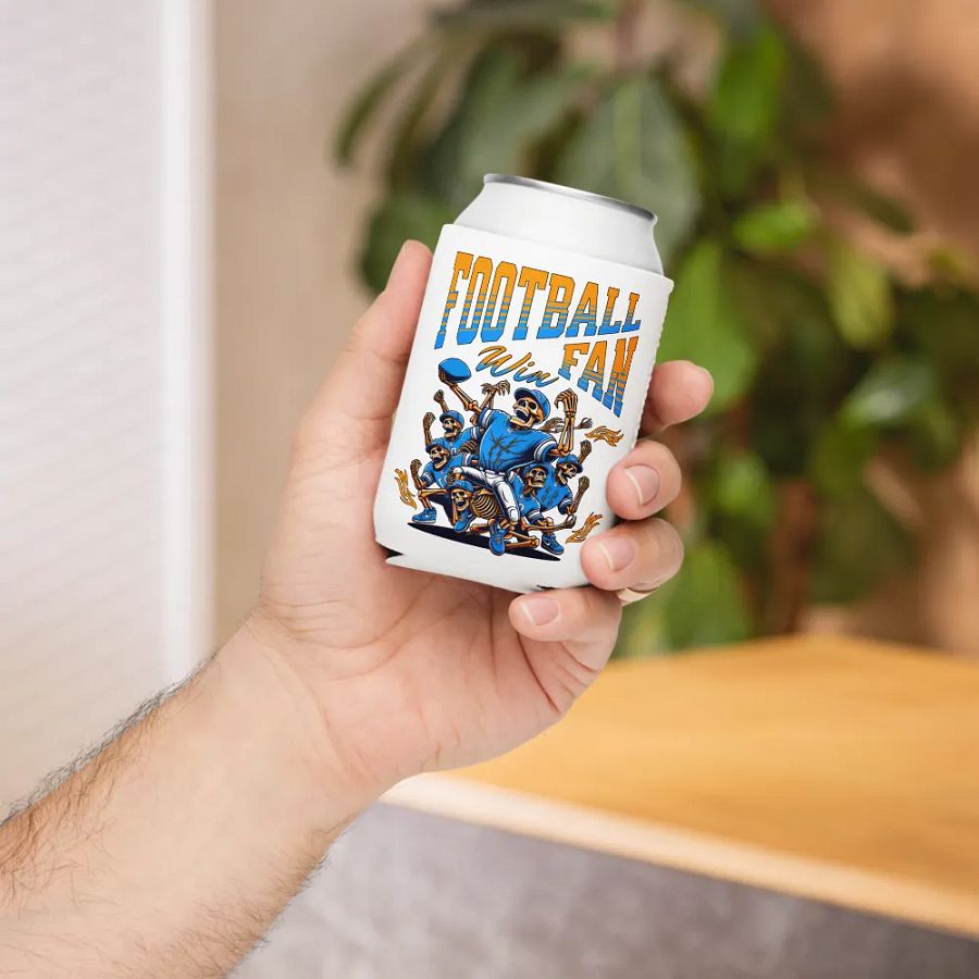 Football Fan Skeleton Touchdown Can Cooler product image (5)