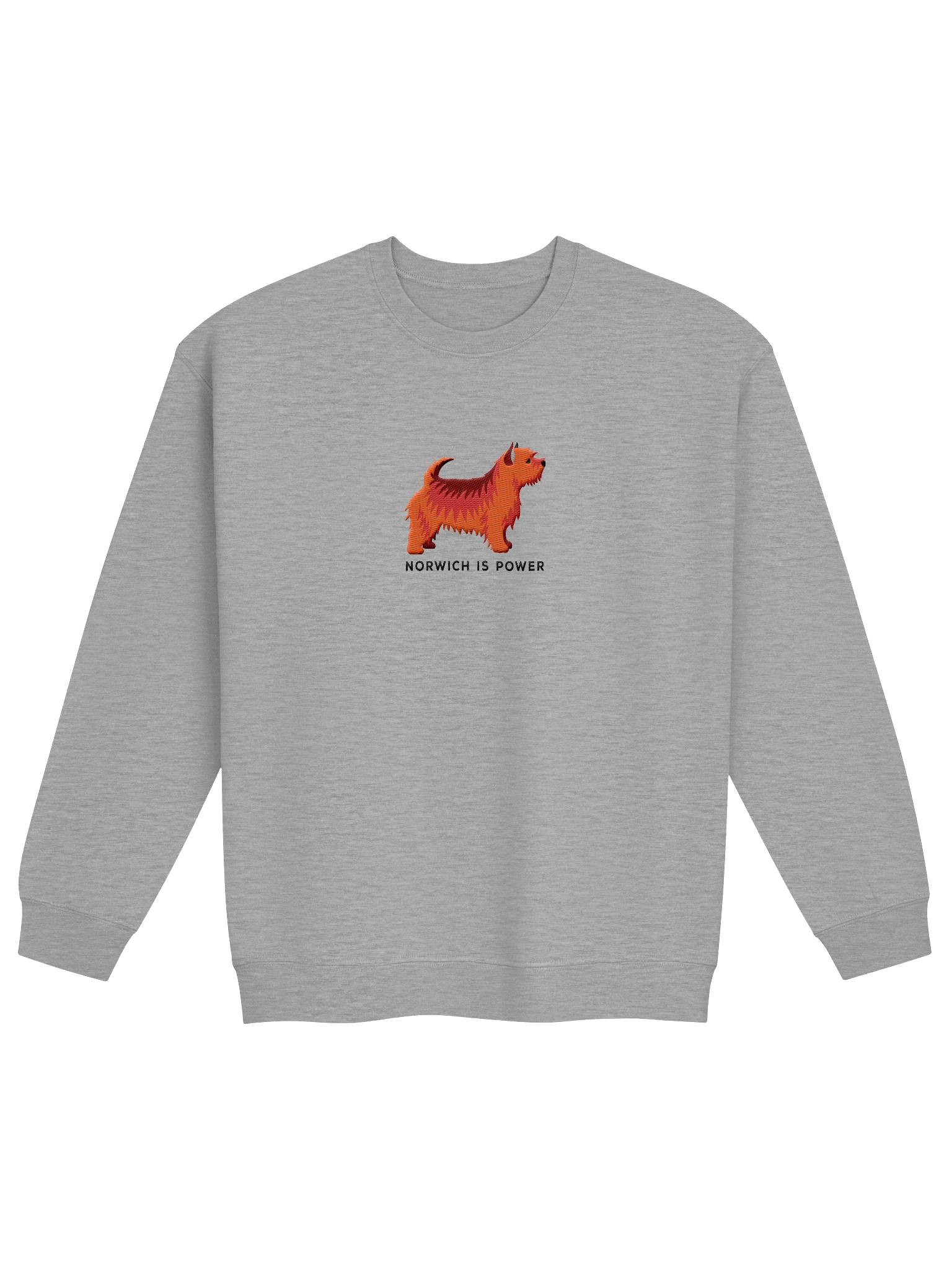 Norwich Is Power Sweatshirt (Embroidered) of a Norwich Terrier(Red) product image (17)
