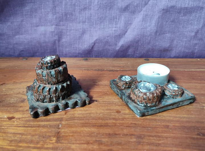 Suporte tealight e pisa-papeis Pneus, conjunto 2 peças product image (1)