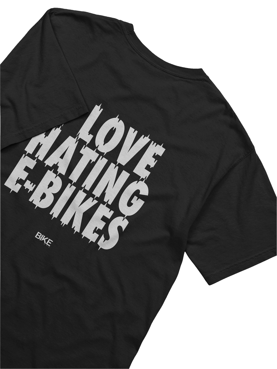 I Love Hating E-Bikes Shirt (White Logo) product image (6)