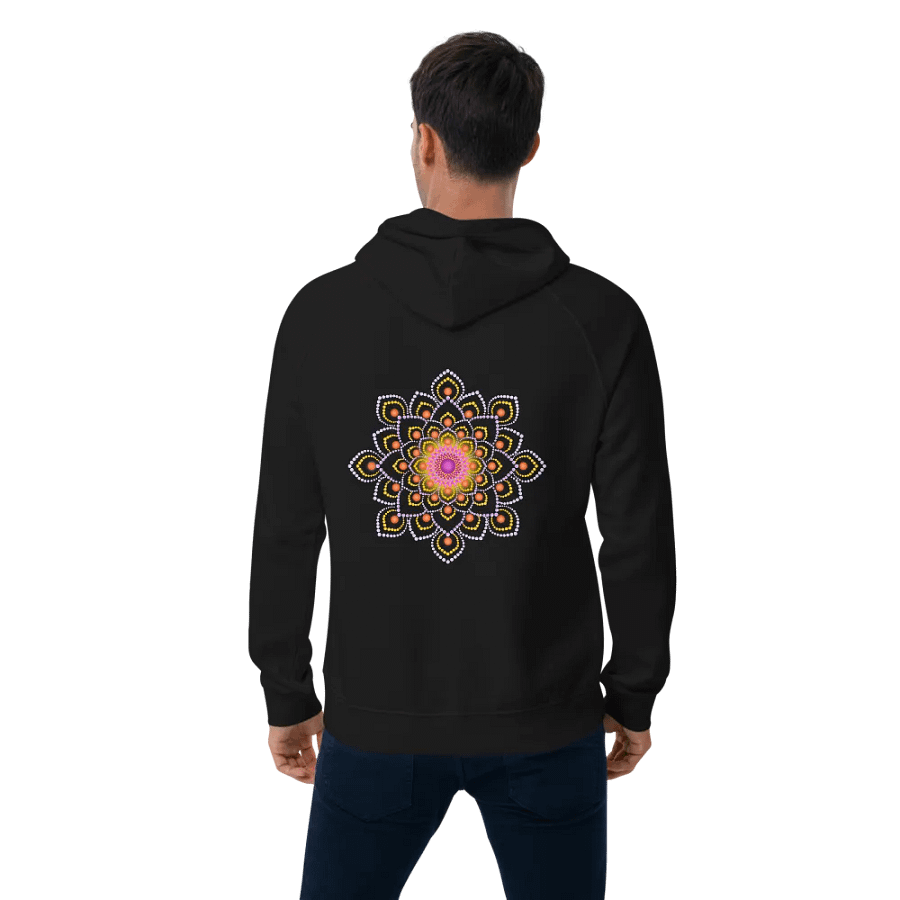 Simple Colorful Dot Mandala Unisex Eco Hoodie product image (4)