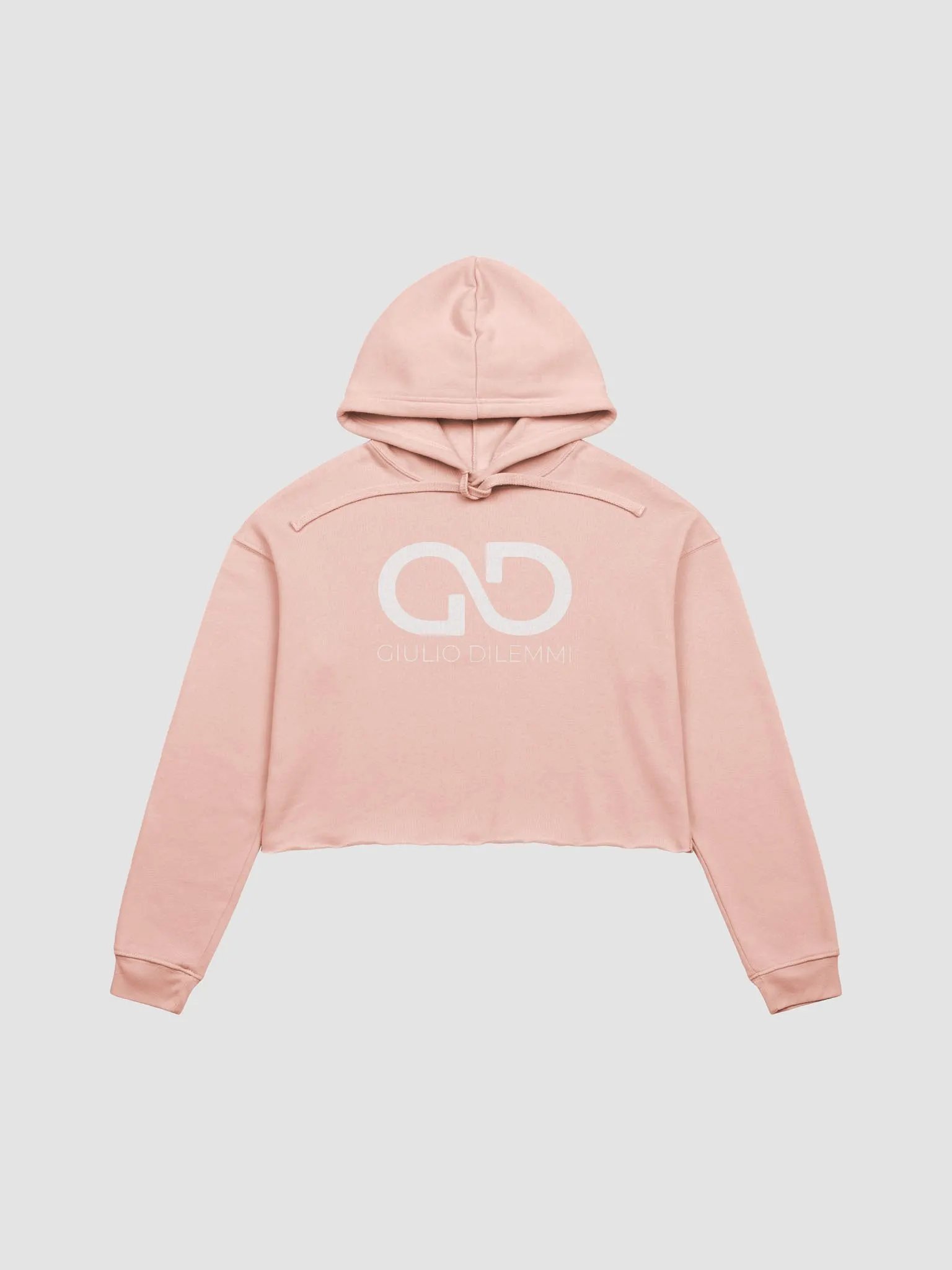 Giulio Dilemmi - Crop Hoodie Peach & White product image (1)