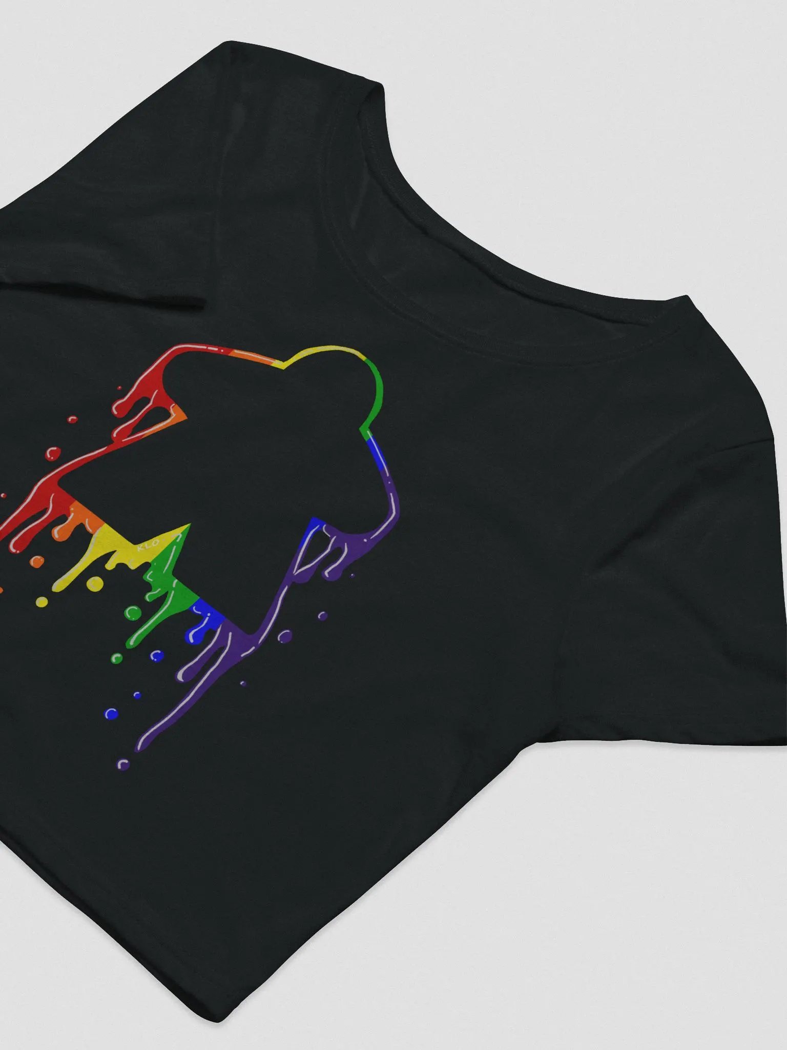 Drippy Rainbow Meeple Crop Top Shirt product image (3)