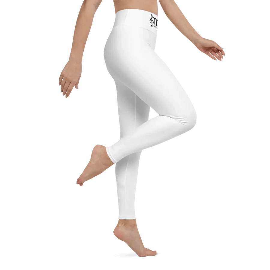 TDS Music Women's White High-Waisted Yoga Leggings product image (7)