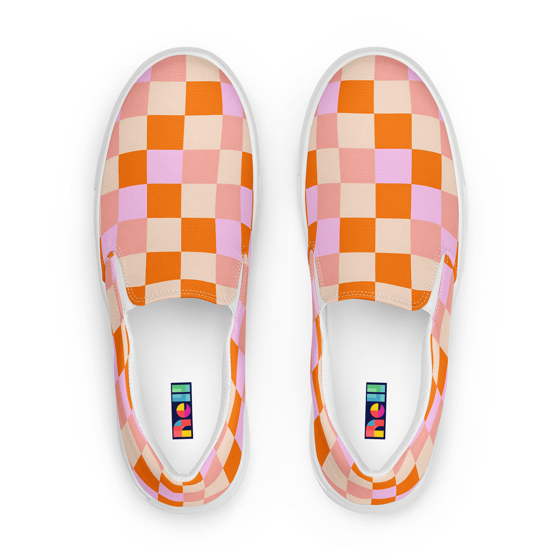 Chic Checkered Women's Slip-Ons Canvas product image (1)