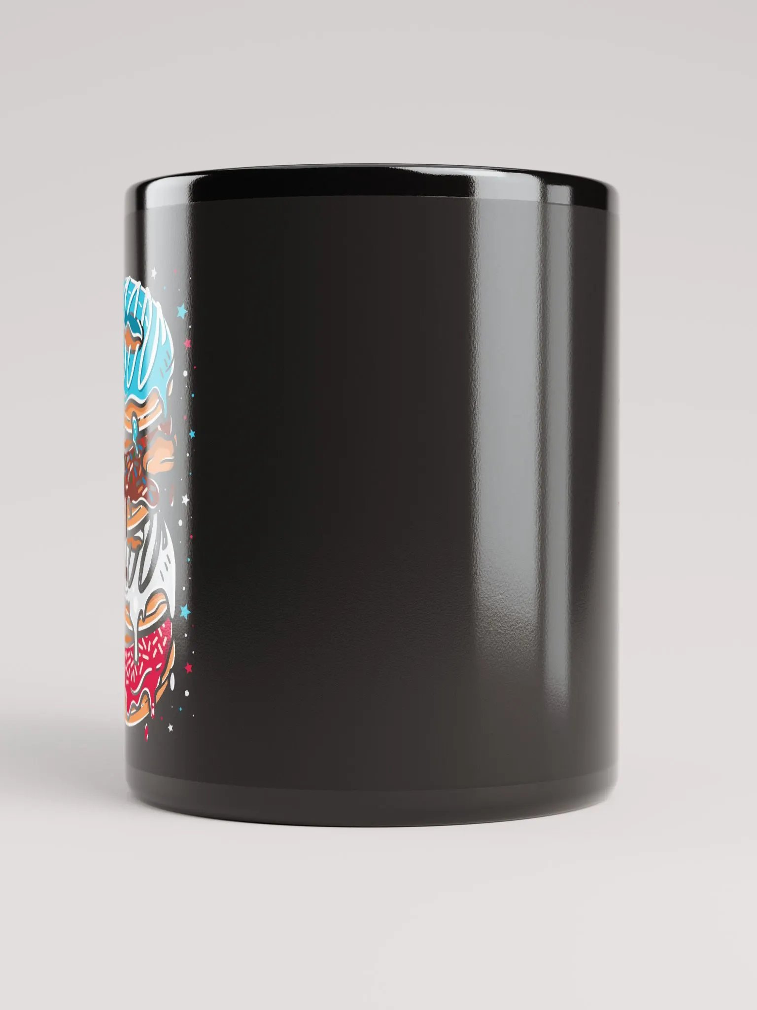 Stack of multi-colored donuts Mug product image (10)