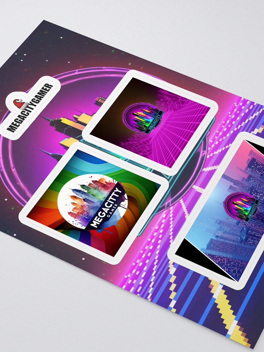 Neon Megacity Skyline Sticker Sheet product image (3)