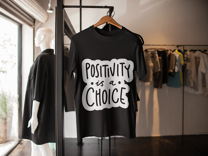 Positivity Is A Choice Black Unisex T-Shirt product image (2)