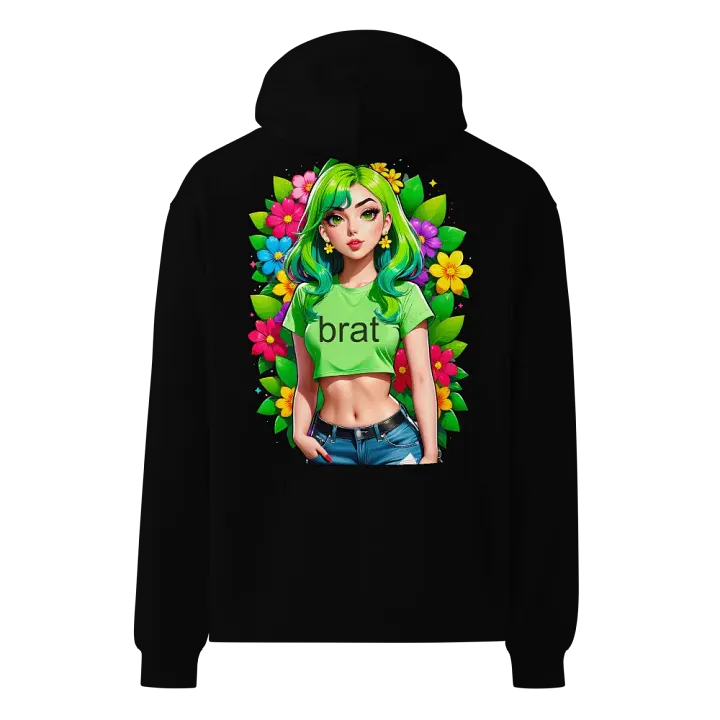 Brat - Premium Hoodie (Black) Brat Life - v2 (Back Printed Design) product image (1)