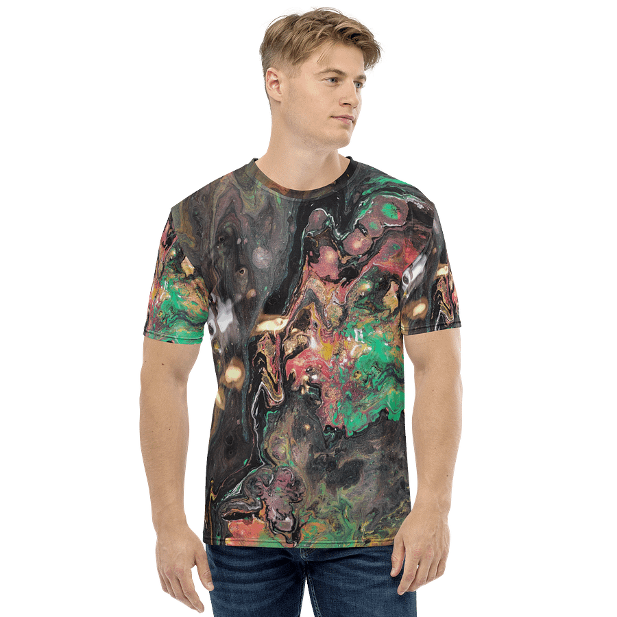 Bucket of paint creates galaxies - Customizable All-Over Print Tee product image (2)