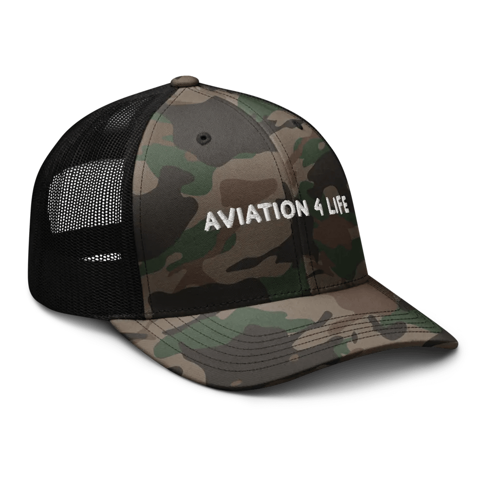 Aviation 4 Life Camouflage Trucker Hat product image (6)