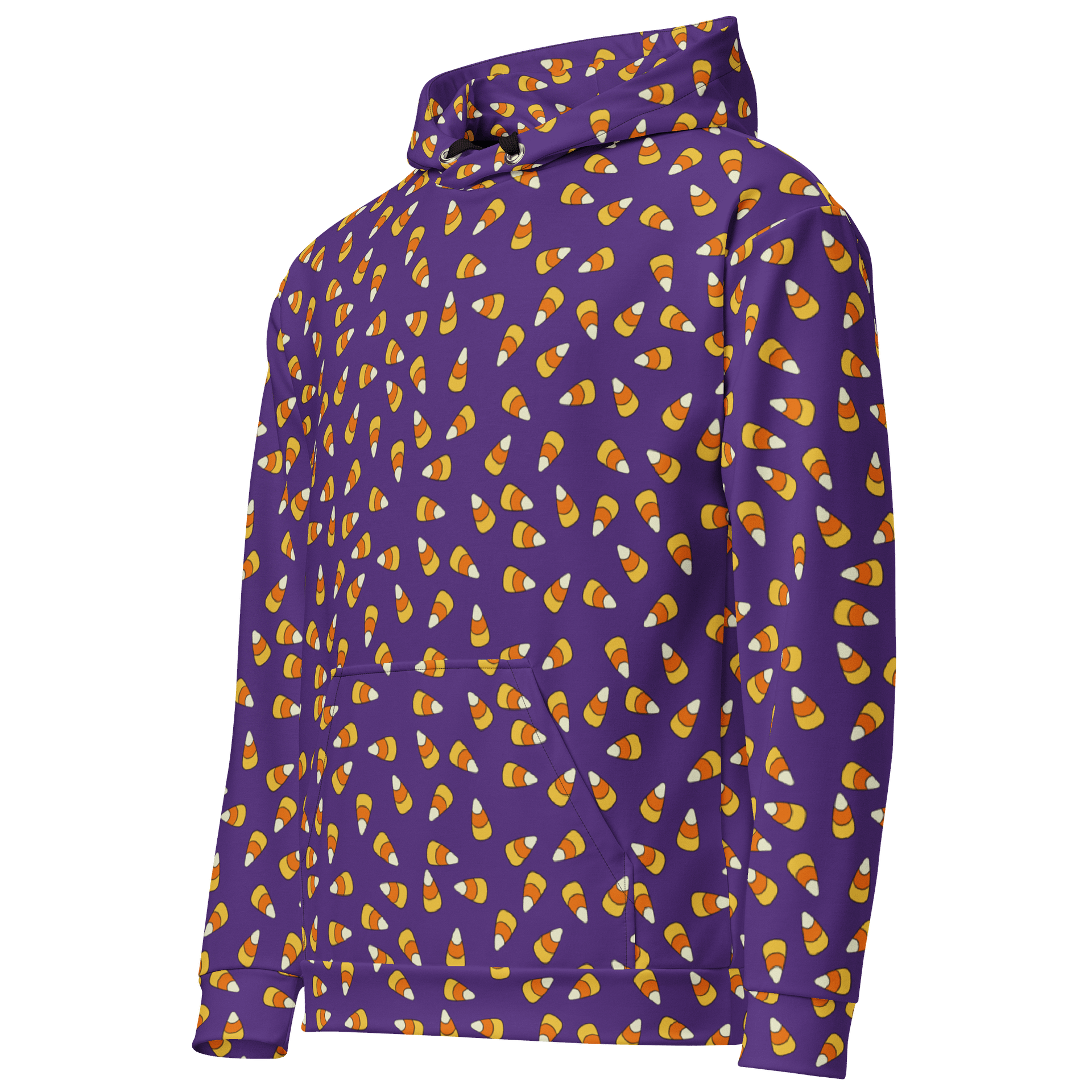 Purple "Scattered Candy Corn" Pattern - Unisex Hoodie product image (2)