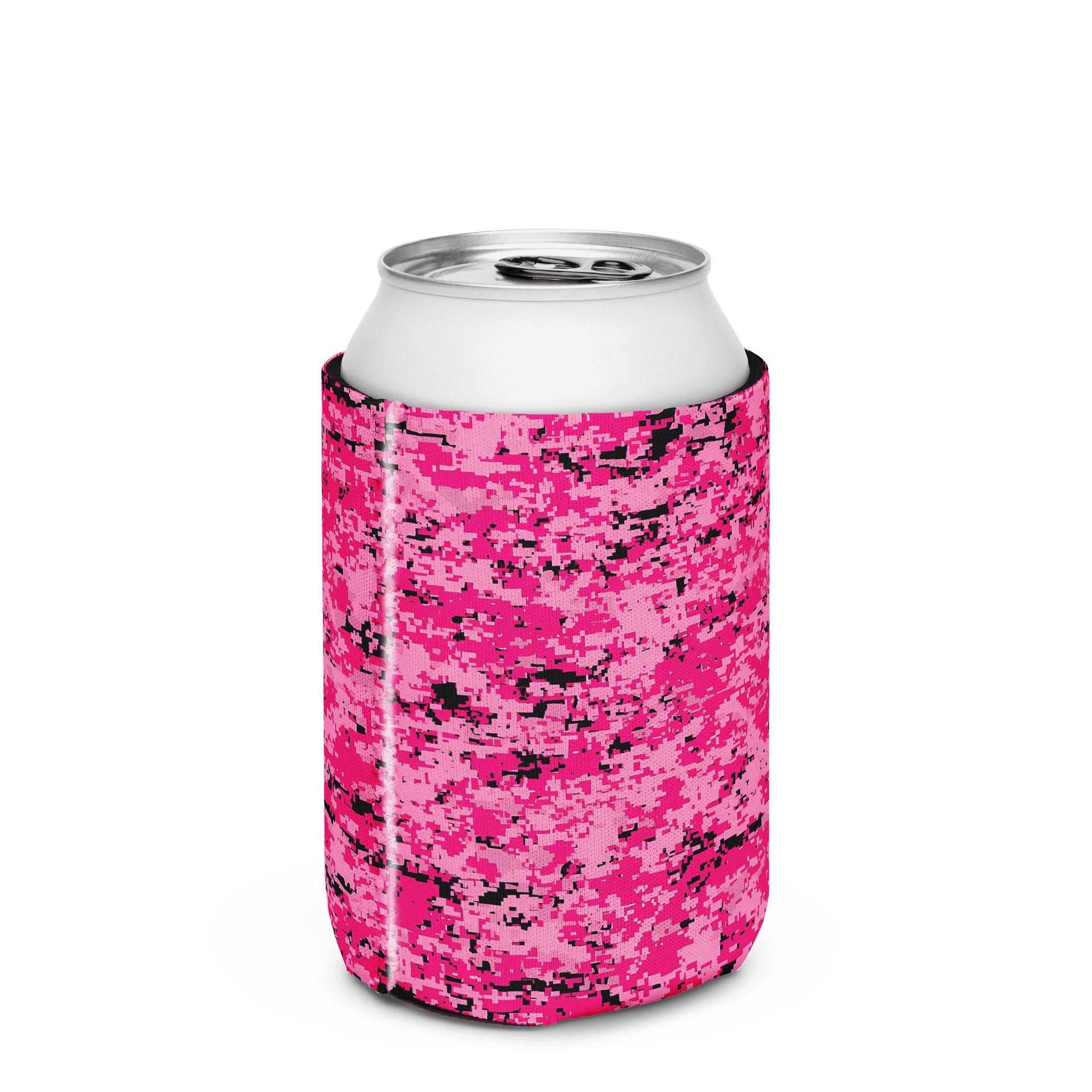 Pixel Pink Camo Coozie Can Cooler product image (3)