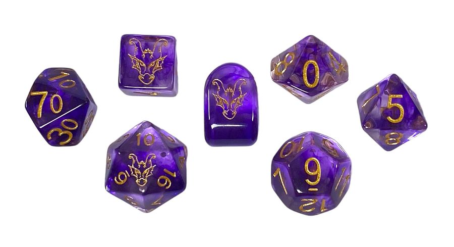 Dice Dragons Guild 7-pc Polyhedral Dice Set product image (2)