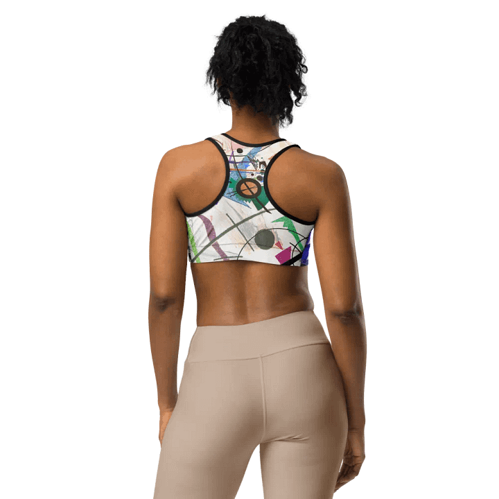 Abstract Lithographic Pattern Design Sports Bra - V2 product image (1)