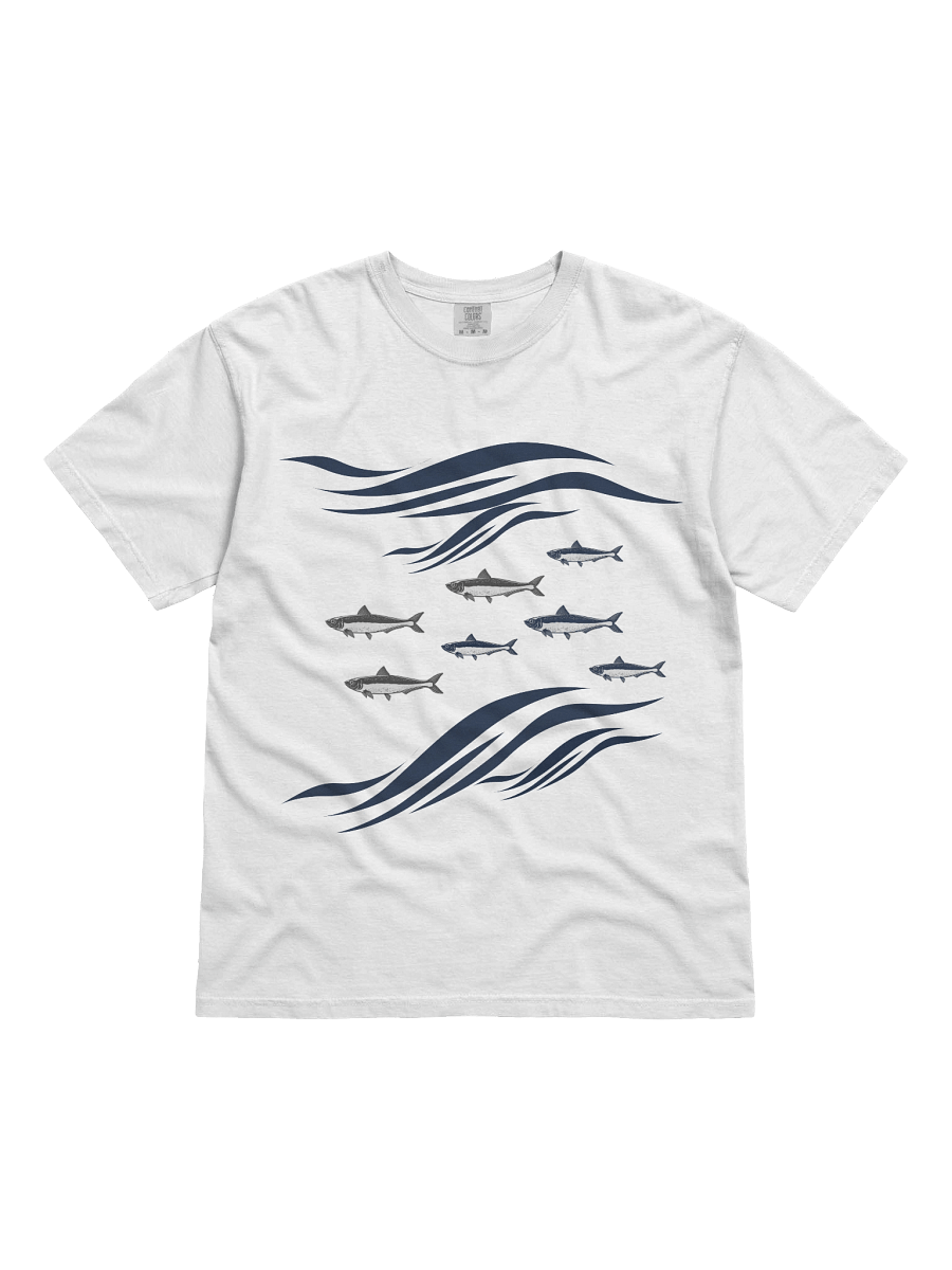 Sardines In Waves Heavyweight 100% Cotton T-Shirt product image (1)