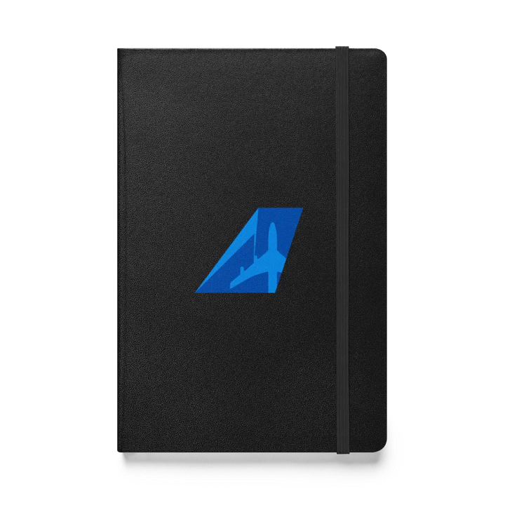 Hardcover Bound Notebook - Two-Tone Blue Tailfin Design product image (1)