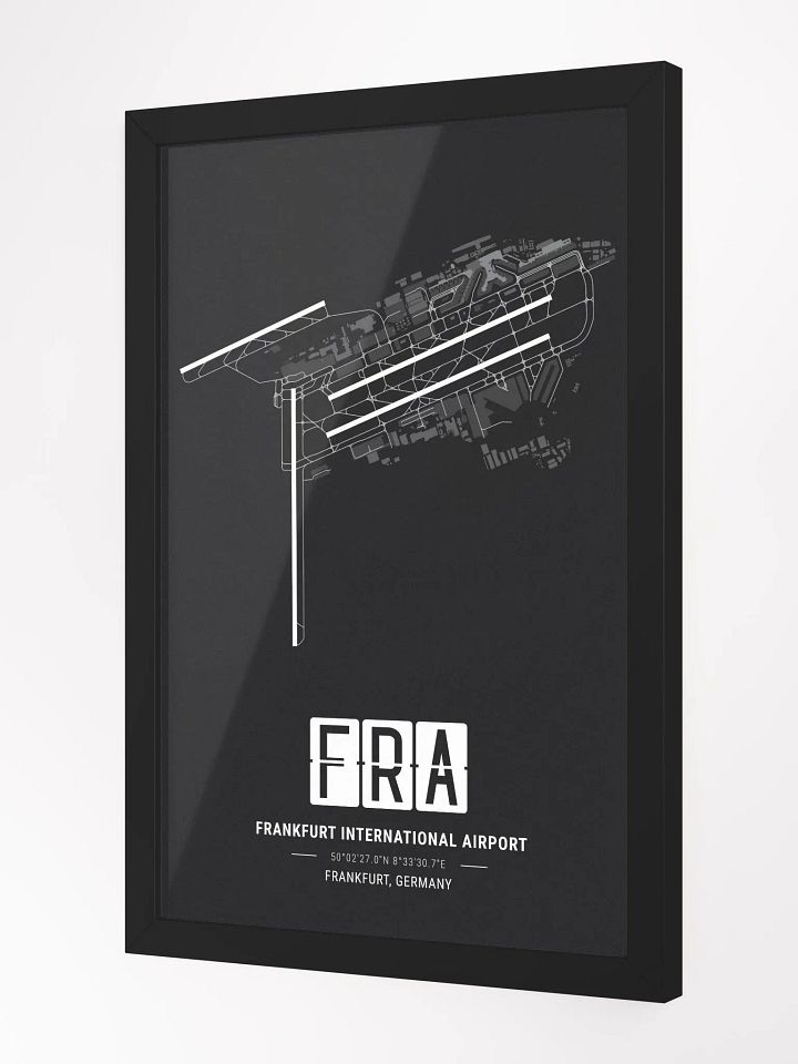 Framed Airport FRA Premium Map On Matt Paper product image (2)