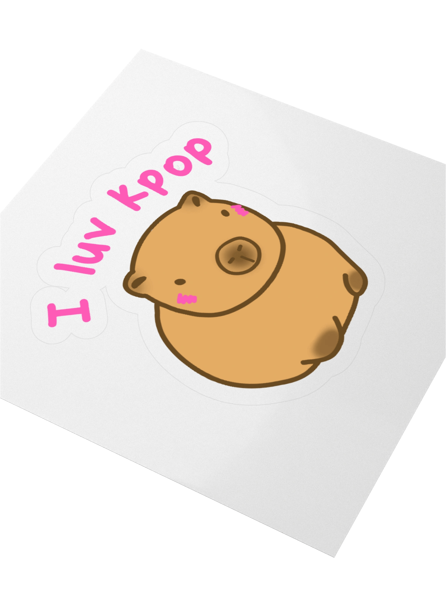 I luv kpop Capybara - Kiss Cut Sticker product image (3)
