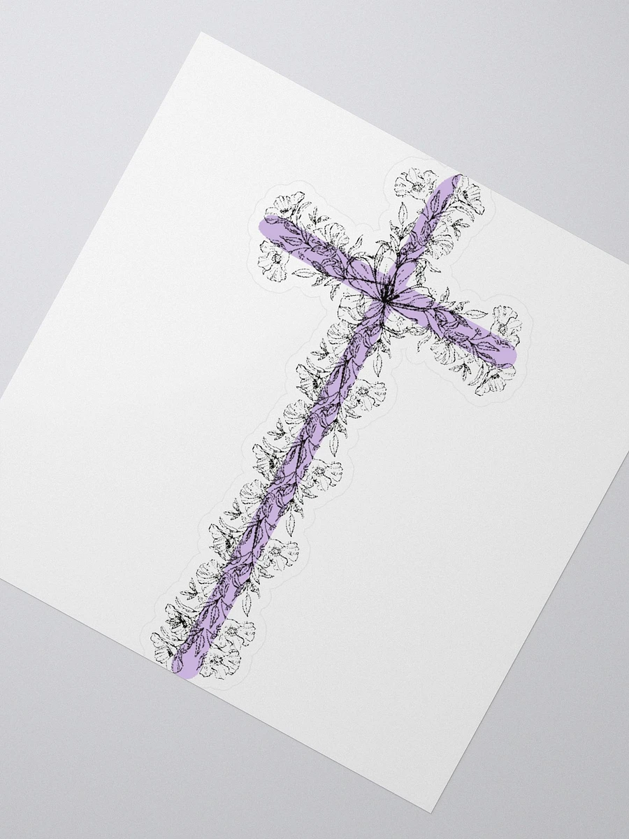 Black & Lilac Cross Sticker product image (1)