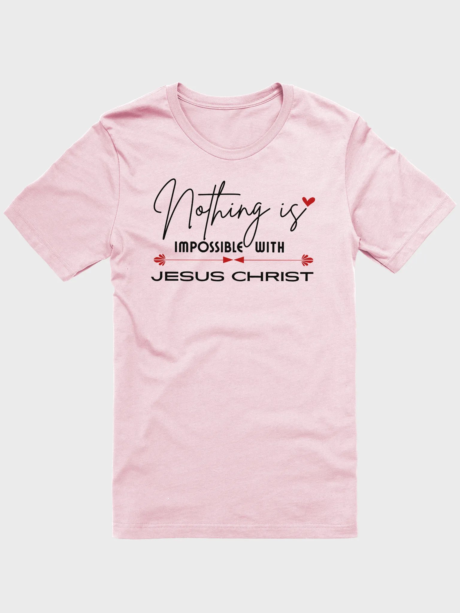 Nothing Is Impossible With Jesus Christ Bella T-Shirt - Light product image (3)