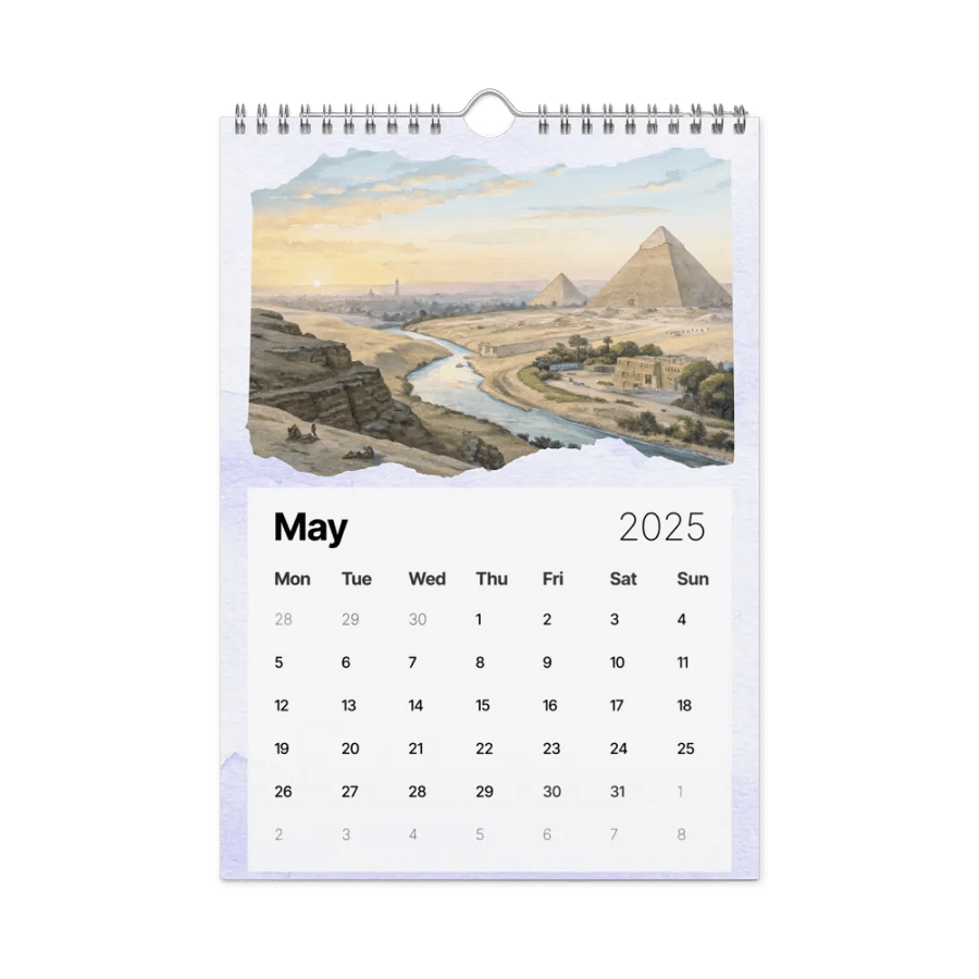 WORLD CAPITALS WATERCOLOR WALL CALENDAR 2025 product image (10)