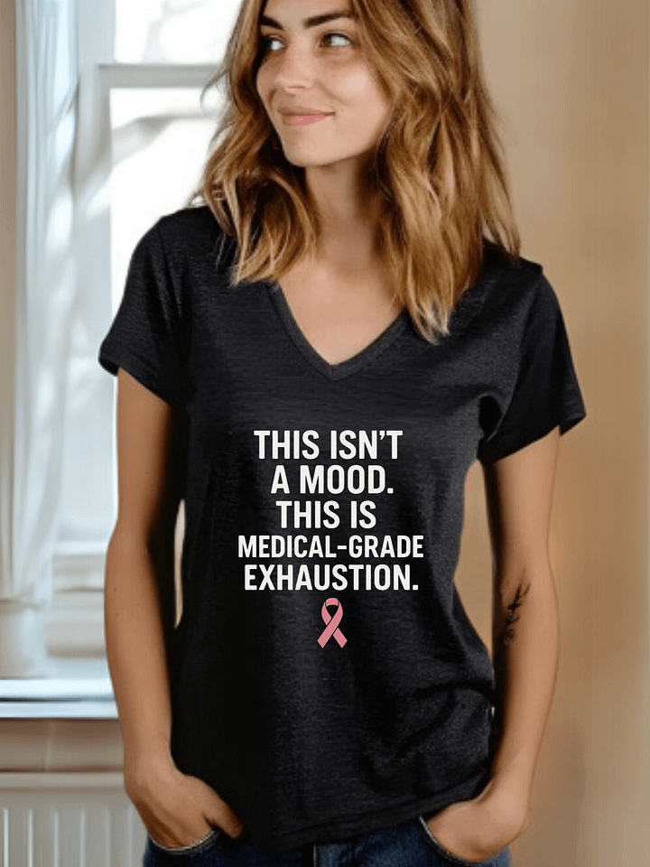 Medical-Grade Exhaustion Awareness V-Neck Tee product image (2)