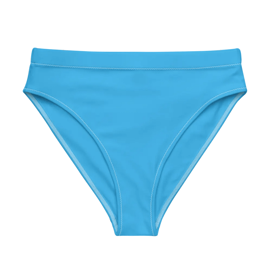 Blue Recycled High Waisted Bikini Bottom product image (3)