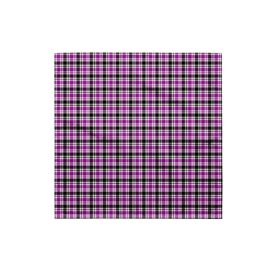Purple, Black, and White Plaid Bandana product image (4)