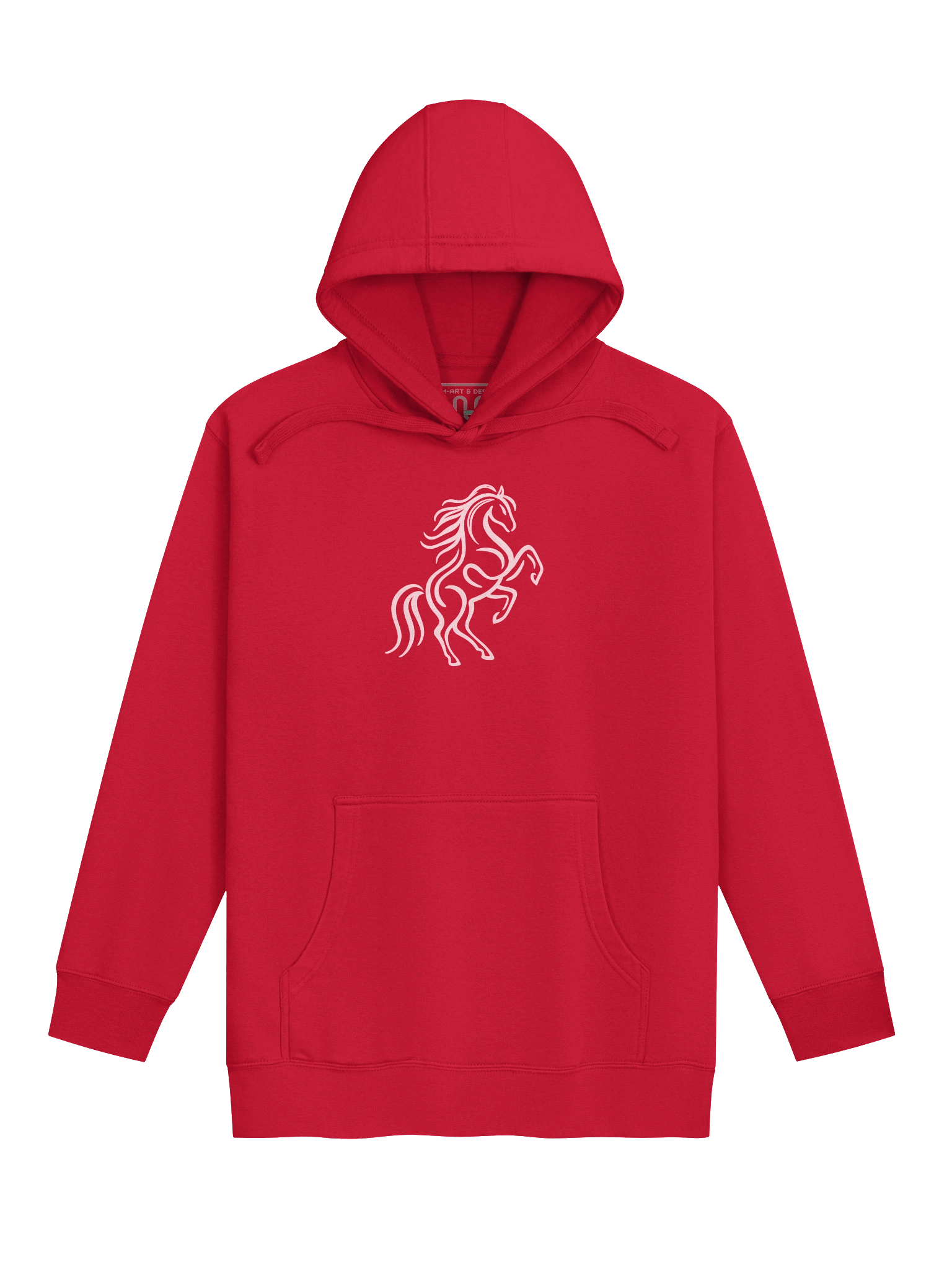 Hard Hooved Stallion Hoodie – Fierce Line Art for Resilient Riders - by M‑Art & Design product image (3)
