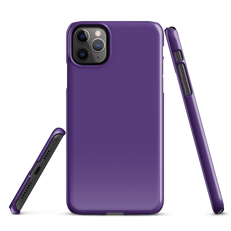 Indigo Violet Solid Color iPhone® Glossy Snap Case product image (3)