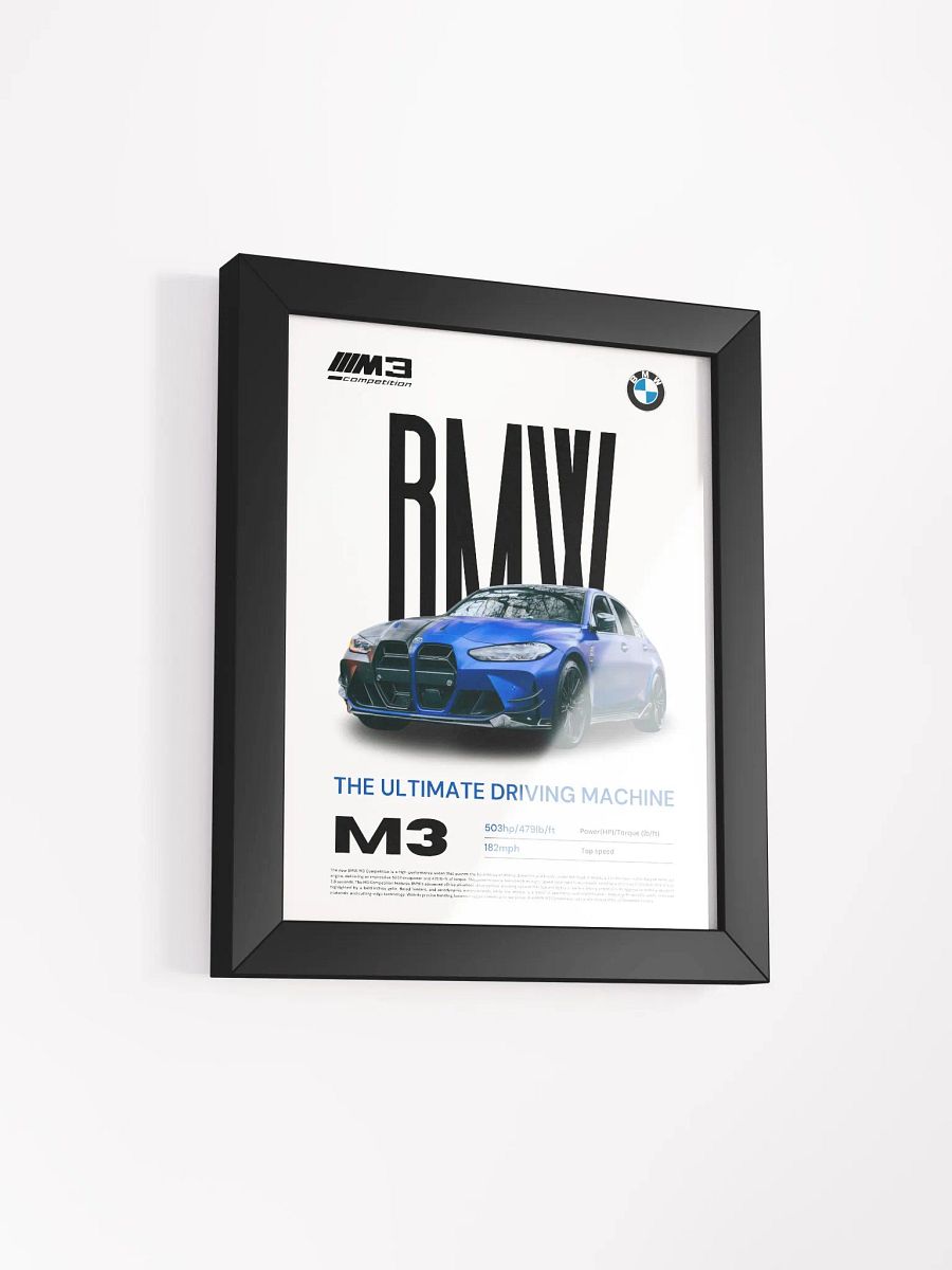 BMW M3 COMP FRAMED POSTER product image (2)