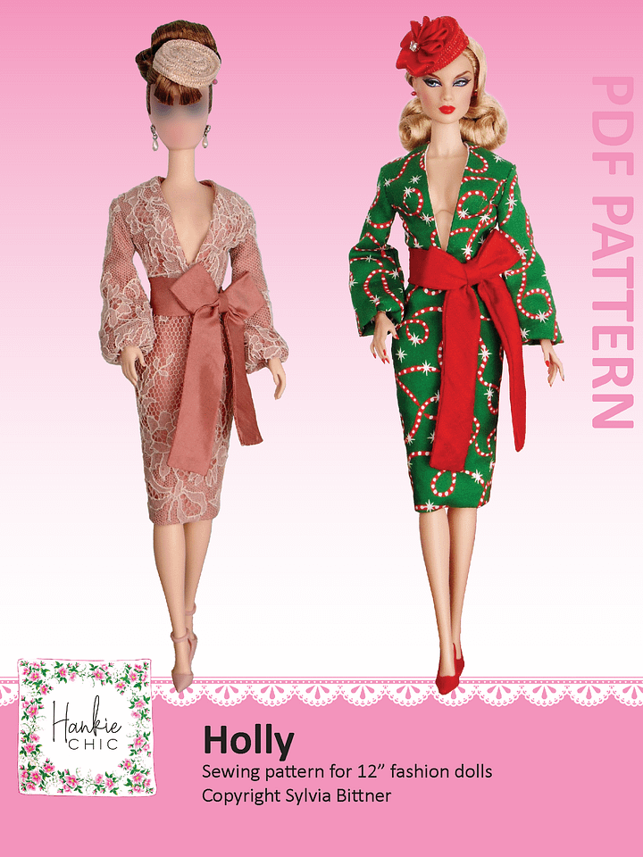 Holly sewing pattern for 12" fashion dolls product image (1)