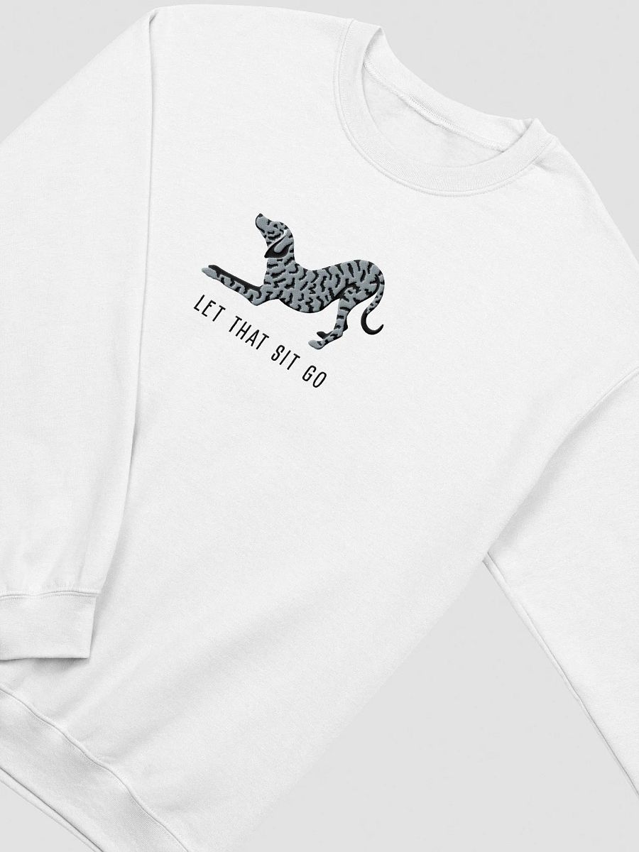 Let That Sit Go Sweatshirt (Embroidered) of a Plott Hound(Blue Brindle) product image (18)