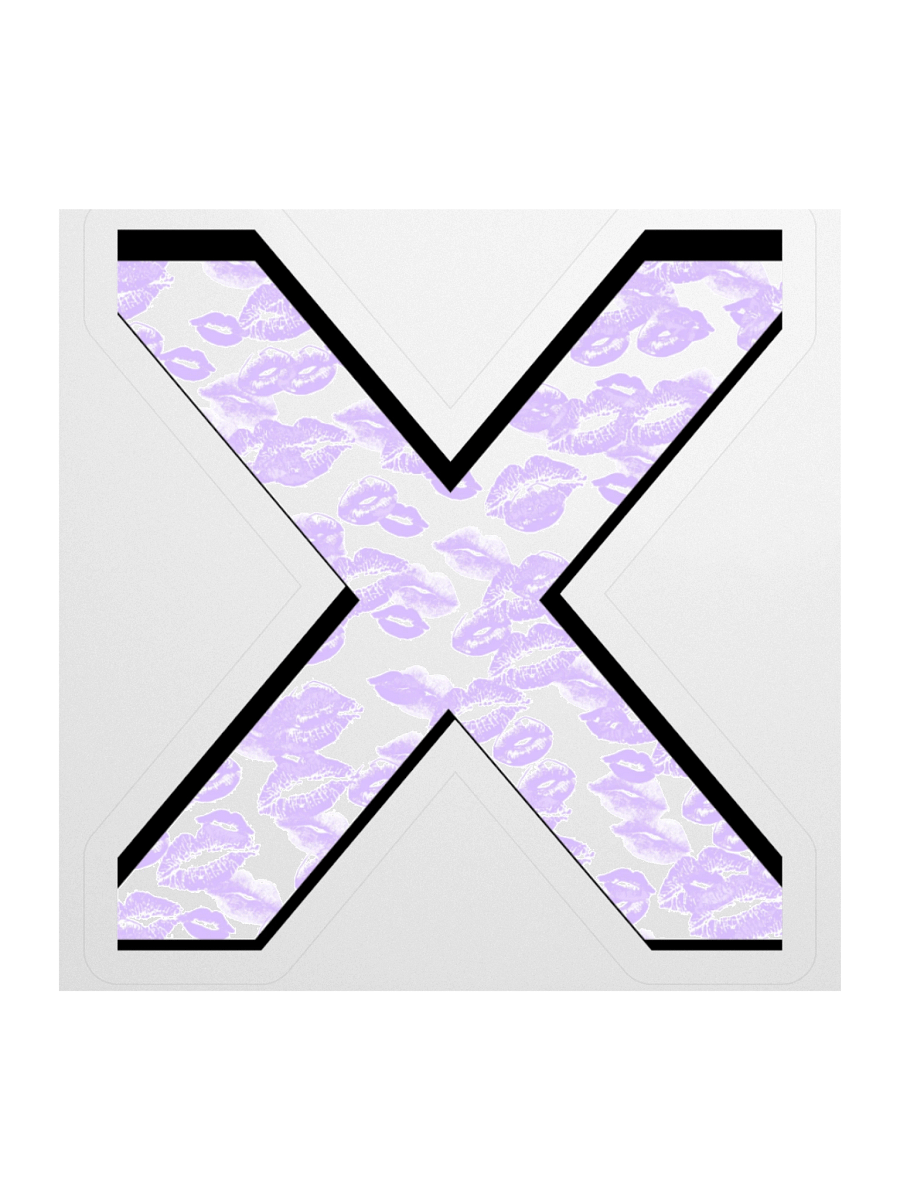 White X Lilac Lipstick Kisses | Kiss-cut Sticker product image (1)