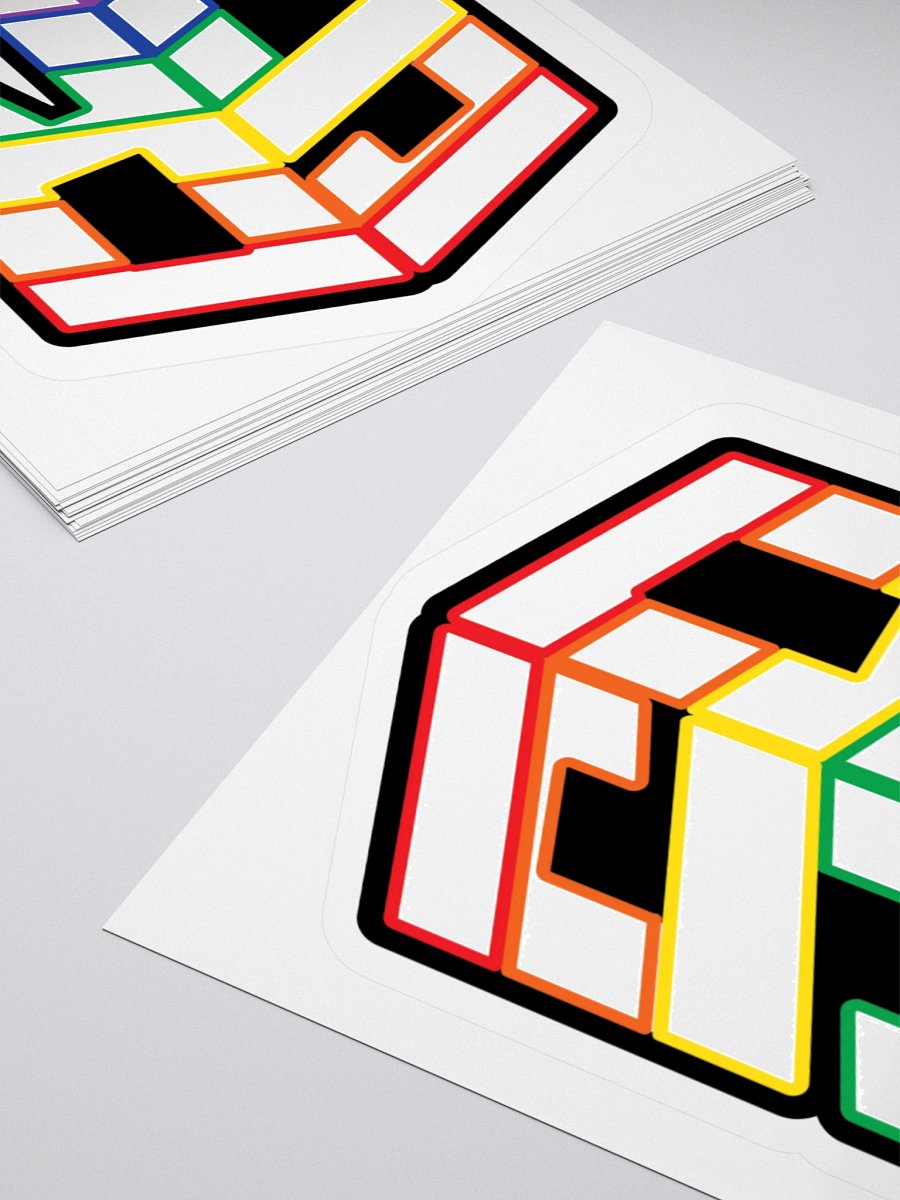 Rainbow Outline White Fill Sticker product image (10)