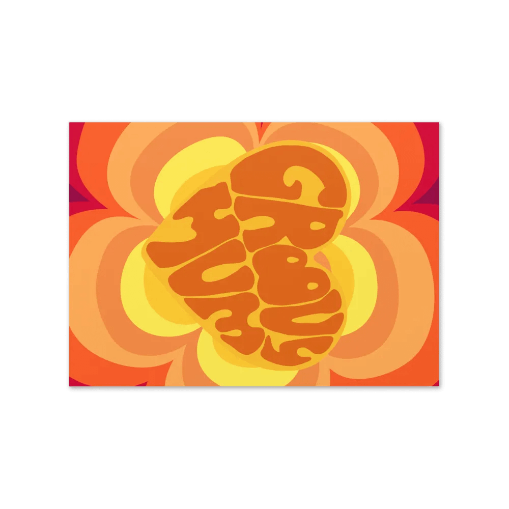 Groovy Mum terracotta retro portrait greetings card product image (11)