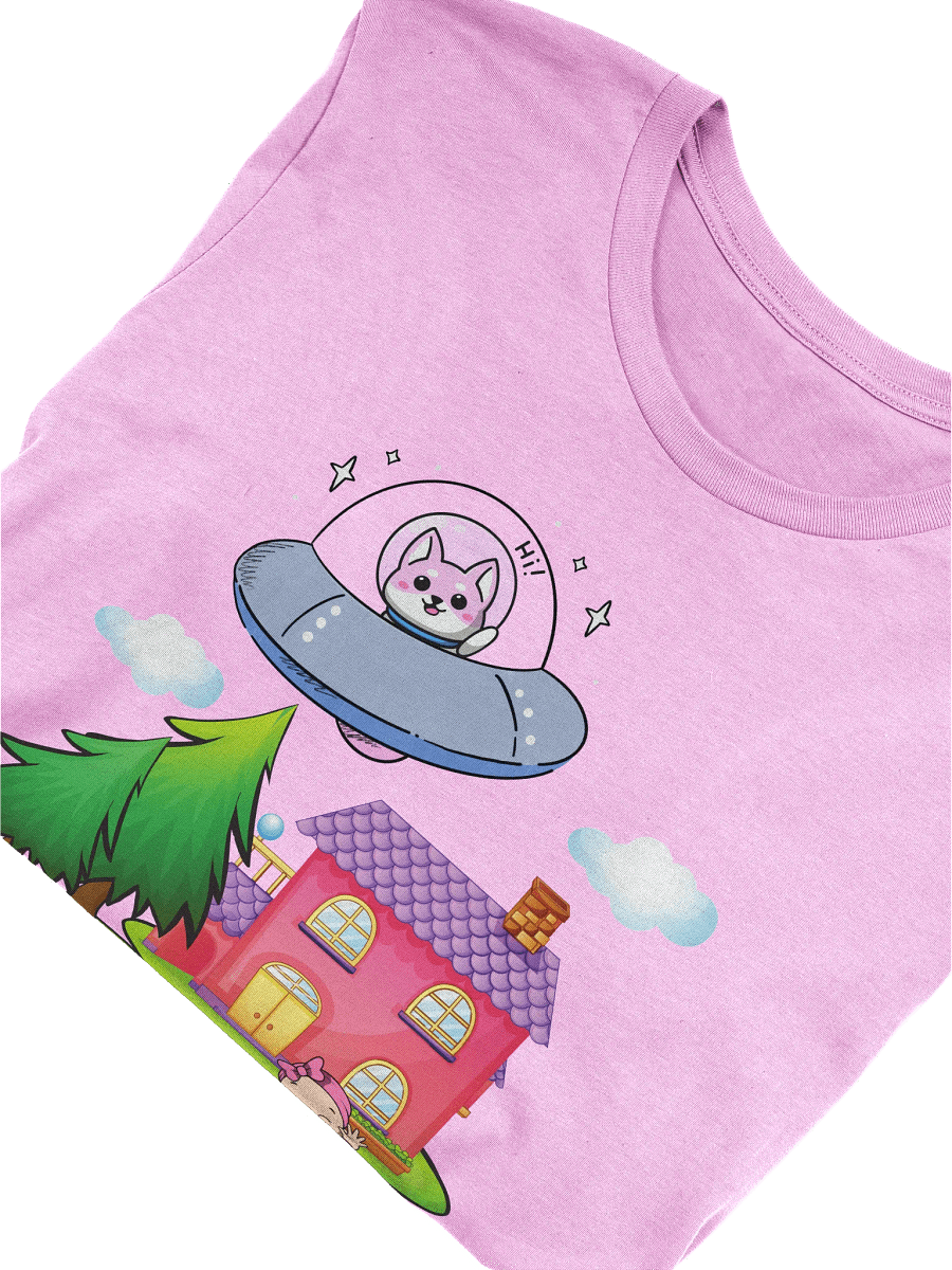 Funny Alien Cat UFO T-Shirt, Cartoon Space Encounter Tee, Gift for Cat Lovers & Pregnant Women, Unisex Shirt - Cat Lover Tee, Pregnancy Gift product image (10)