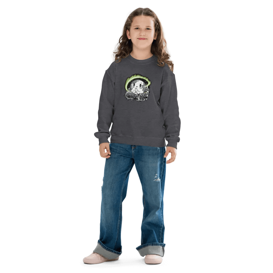 Save Me Kids Crew Neck Sweatshirt | Eco-Friendly Style for Young Activists product image (7)