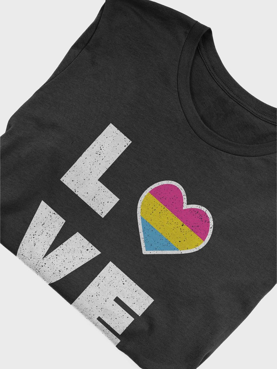 LGBTQ Pansexual Pride Flag Distressed Grunge Love T-Shirt product image (4)