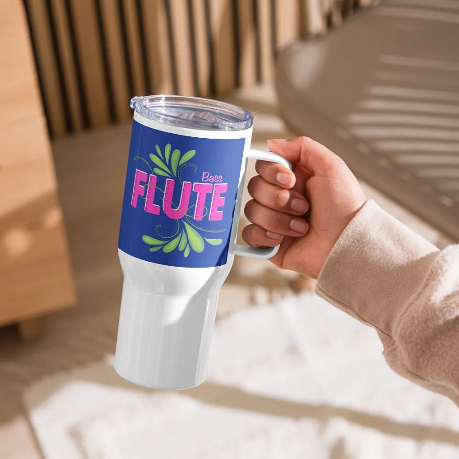 Flute Flourish Travel Mug with Handle - Bass product image (2)