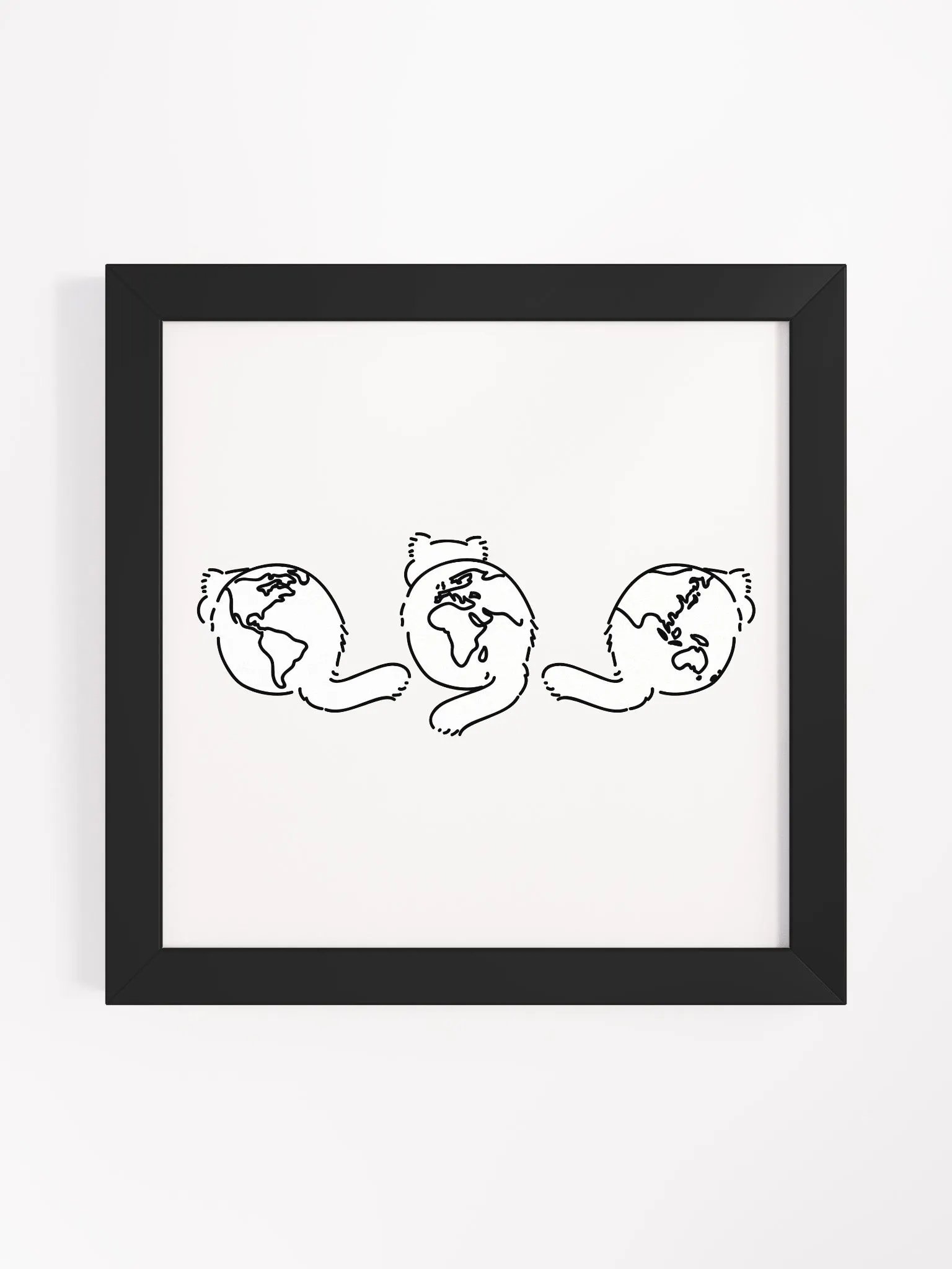 Planet Manul Trio - Framed Print product image (3)