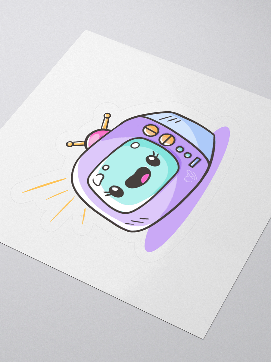 Cute Nostalgic Televison Kiss Cut Sticker product image (3)