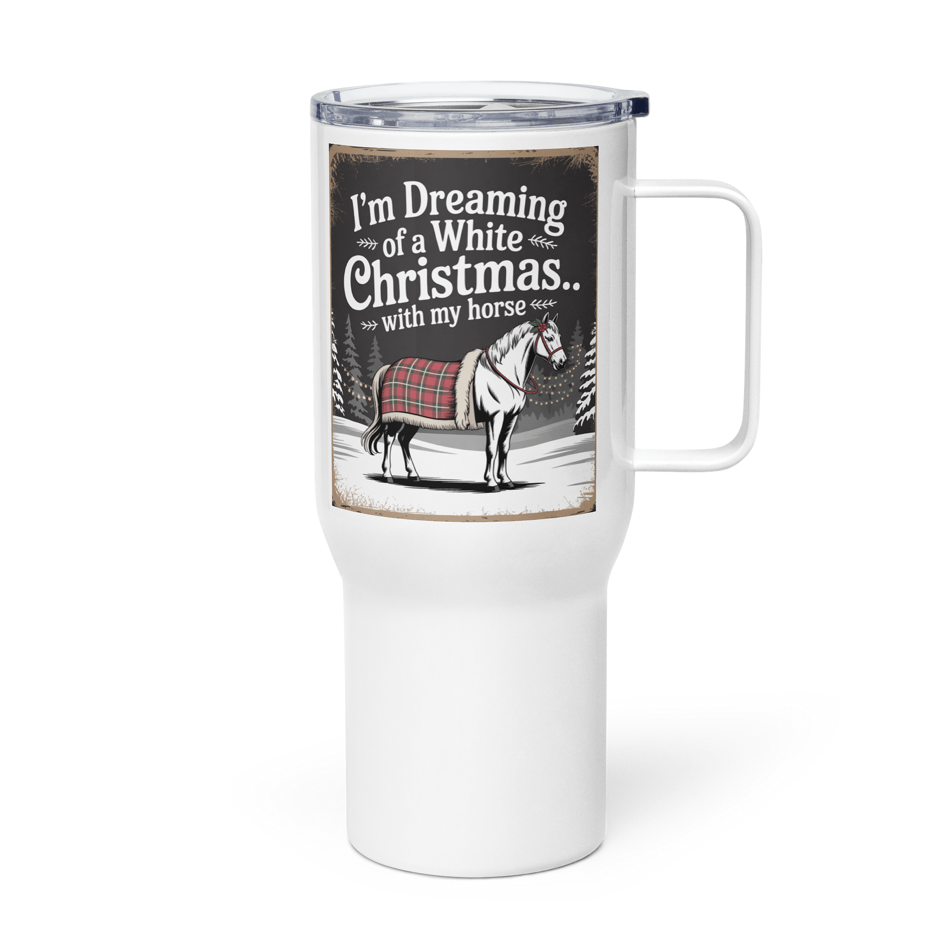 White Christmas Horse Dreams Travel Mug product image (4)