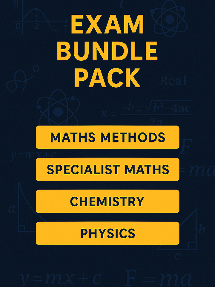 Exam Bundle Pack — Maths Methods, Specialist Maths, Chemistry & Physics product image (1)