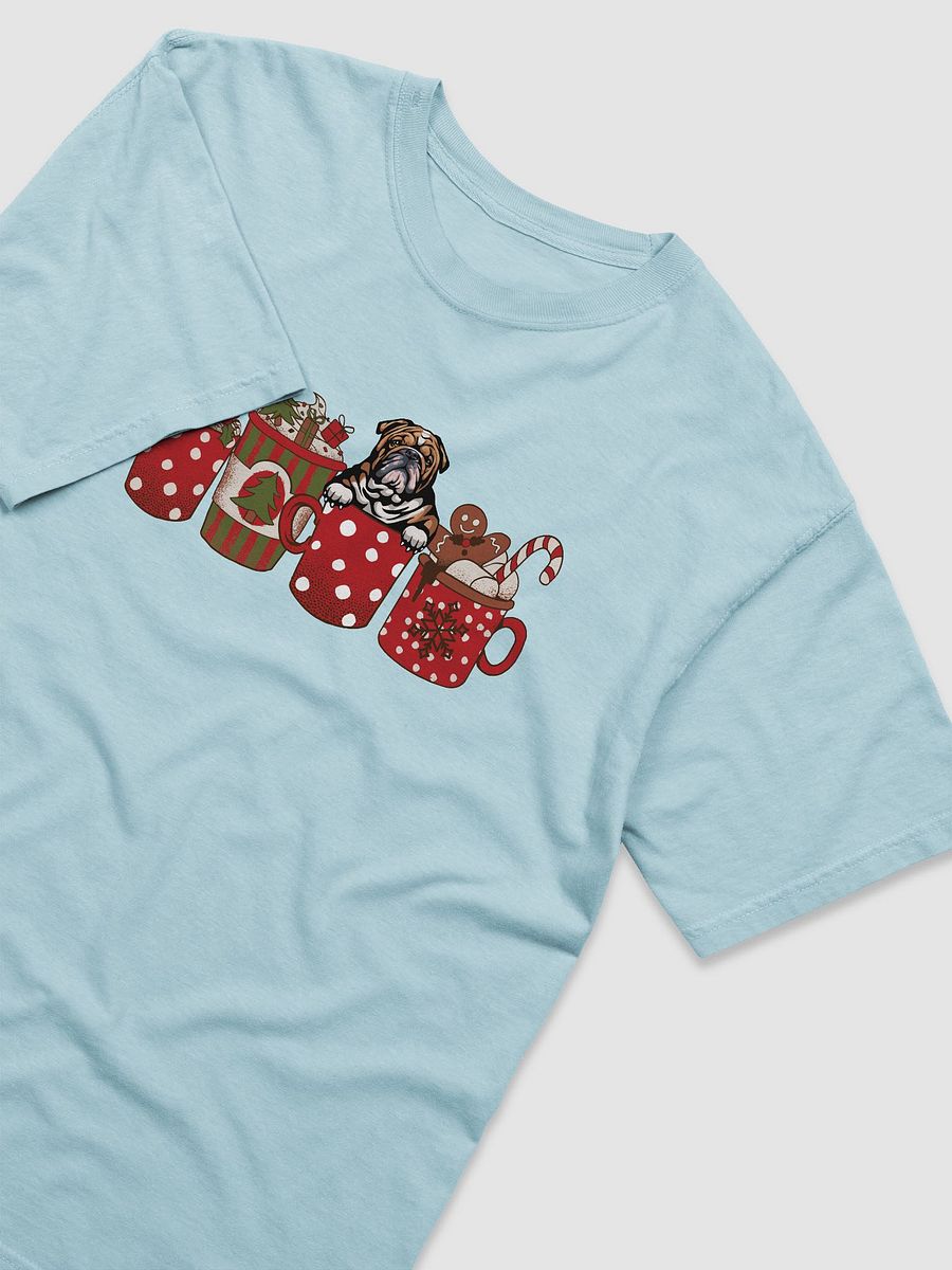 Cute English Bulldog in a Christmas Cup T-Shirt | Funny Christmas Pup in a Cup product image (11)