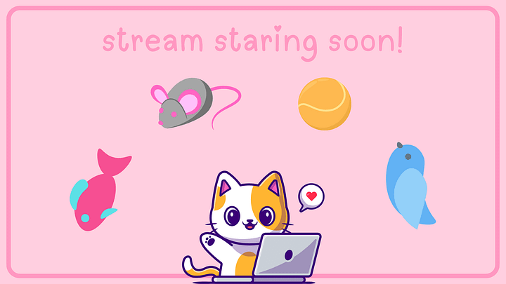 Cat Animated Starting Soon scene product image (1)