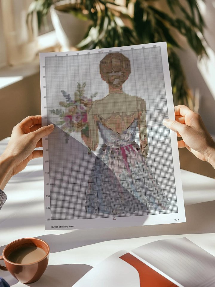 Flower Girl Cross Stitch Pattern product image (2)