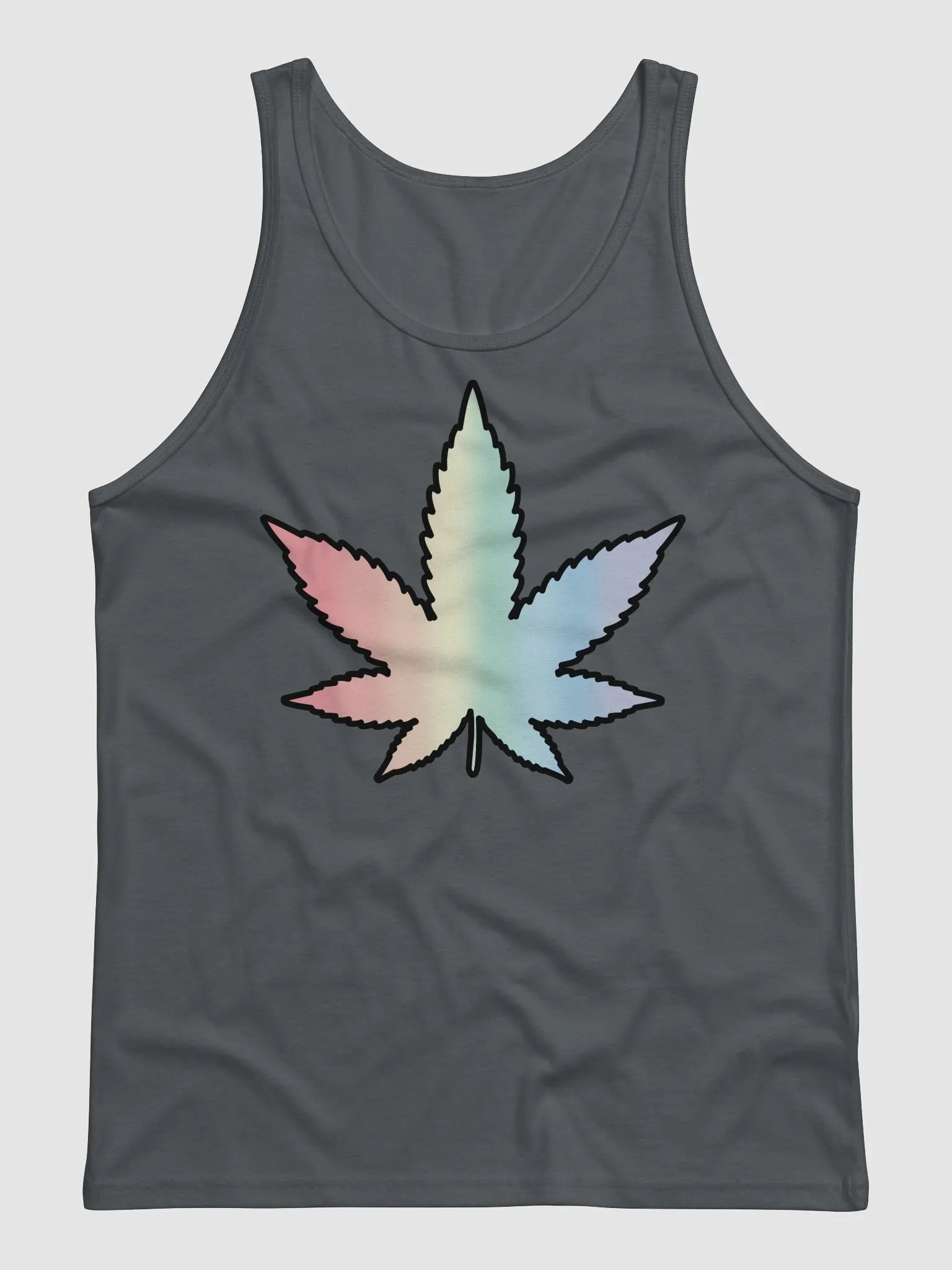 Pastel Rainbow Weed Leaf Tank product image (5)